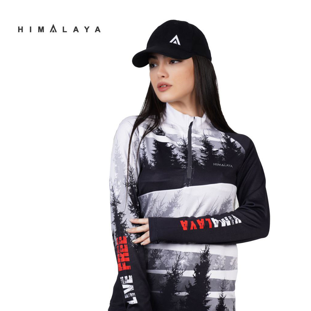 بلوزمیکرو فینگردار طرح لایو فری نیم زیپ HIMALAYA هیمالیا