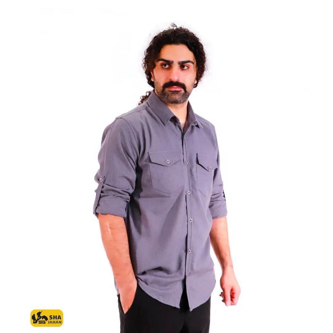 پیراهن آستین بلند لیننCM88 مردانه HIMALAYA کد کالا 301103