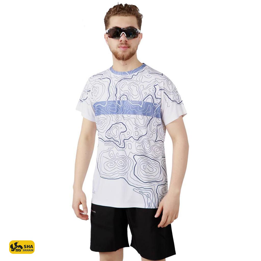 تیشرت آستین کوتاه طرح توپوگرافی کد CM95