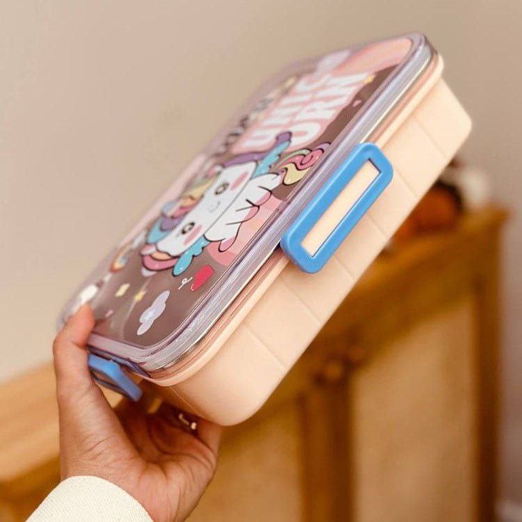 ظرف غذای یونیکورن دایناسور و پونی 850میل کد001557