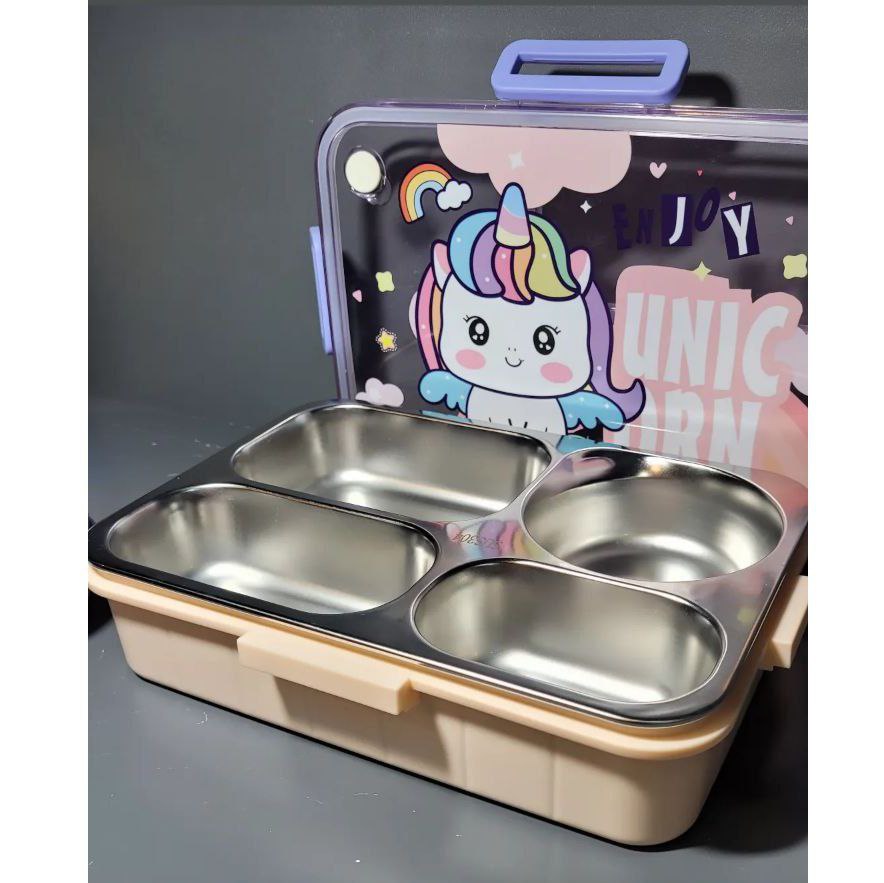 ظرف غذای یونیکورن دایناسور و پونی 850میل کد001557