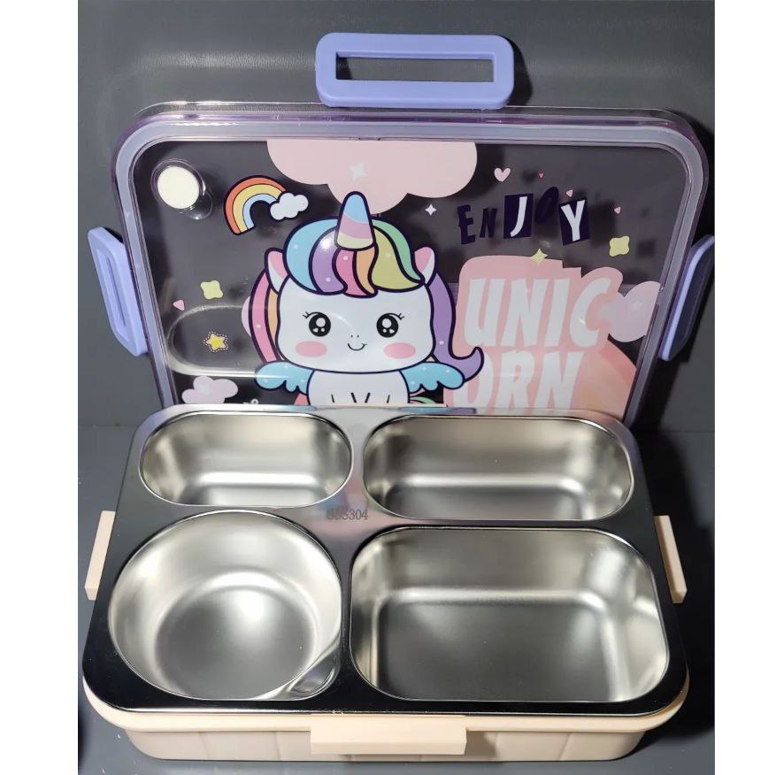 ظرف غذای یونیکورن دایناسور و پونی 850میل کد001557