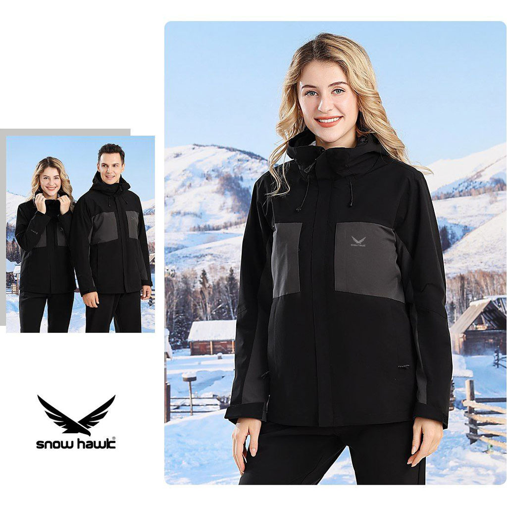 کاپشن دوپوش داخل پلار زنانه اسنوهاک کد 68992