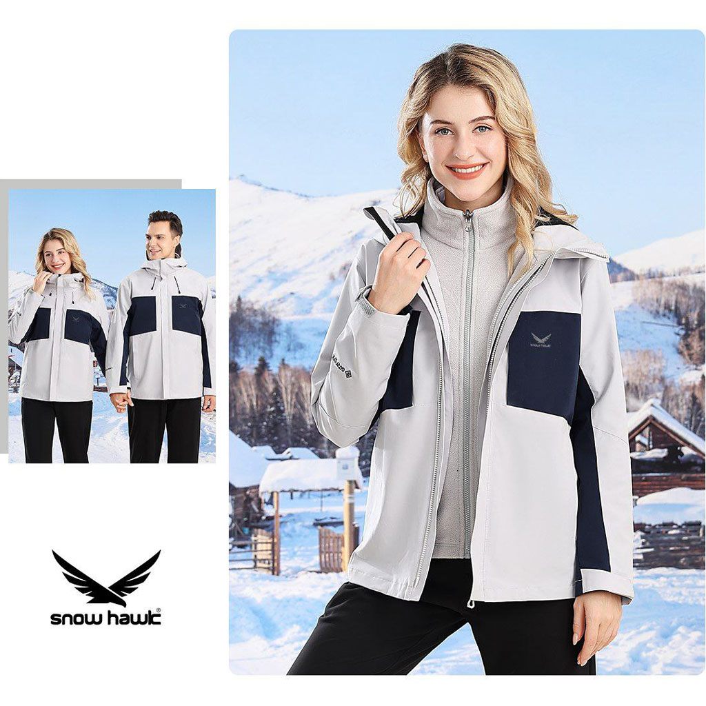 کاپشن دوپوش داخل پلار زنانه اسنوهاک کد 68992