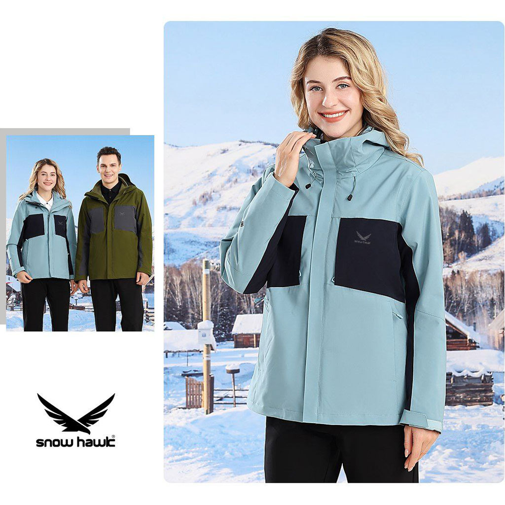 کاپشن دوپوش داخل پلار زنانه اسنوهاک کد 68992