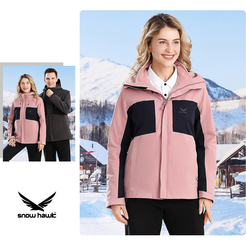 کاپشن دوپوش داخل پلار زنانه اسنوهاک کد 68992