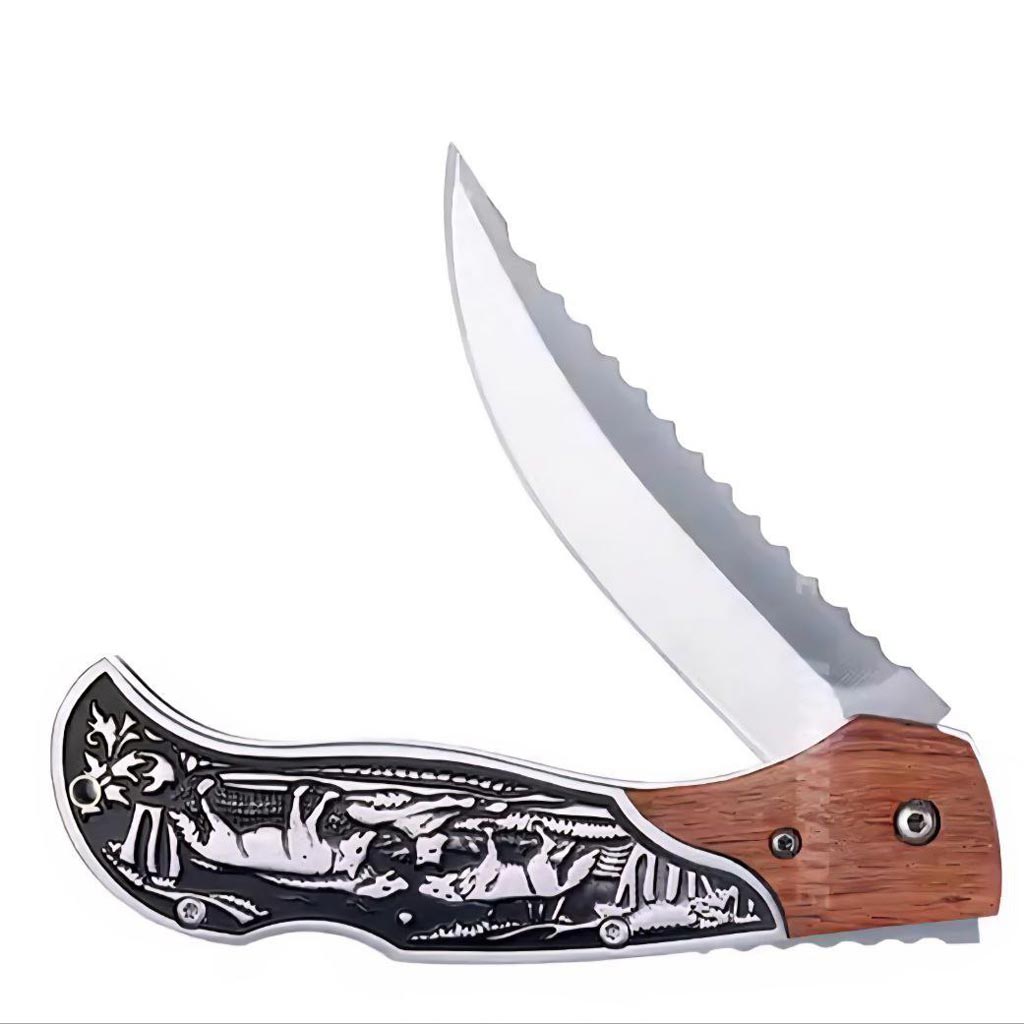 چاقو تاشو طرح گرگ 65x13