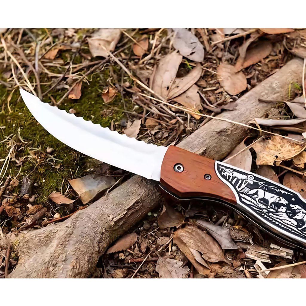 چاقو تاشو طرح گرگ 65x13