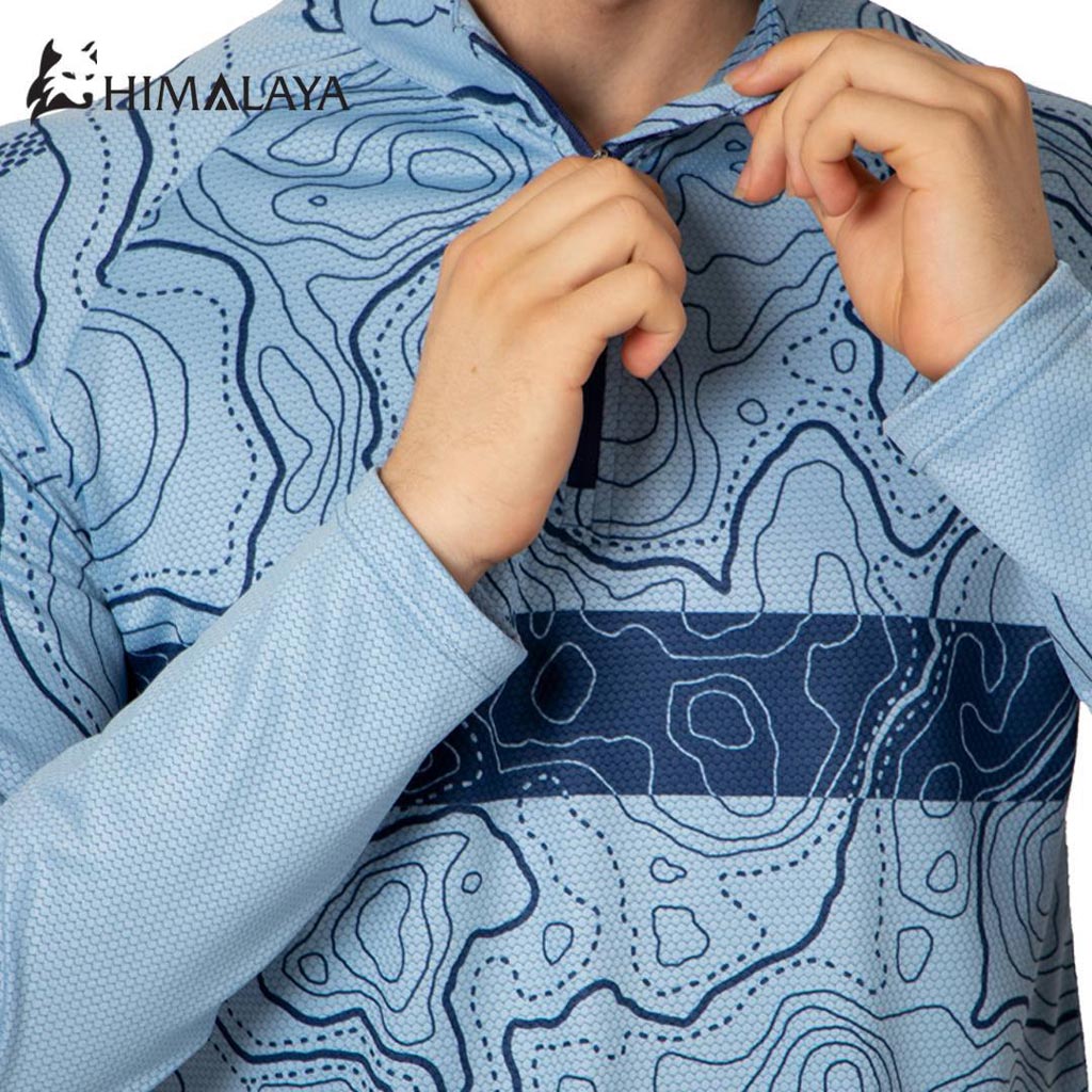 بلوز نیمزیپ توپوگرافی هیمالیا سری Cool Max  کد CM125