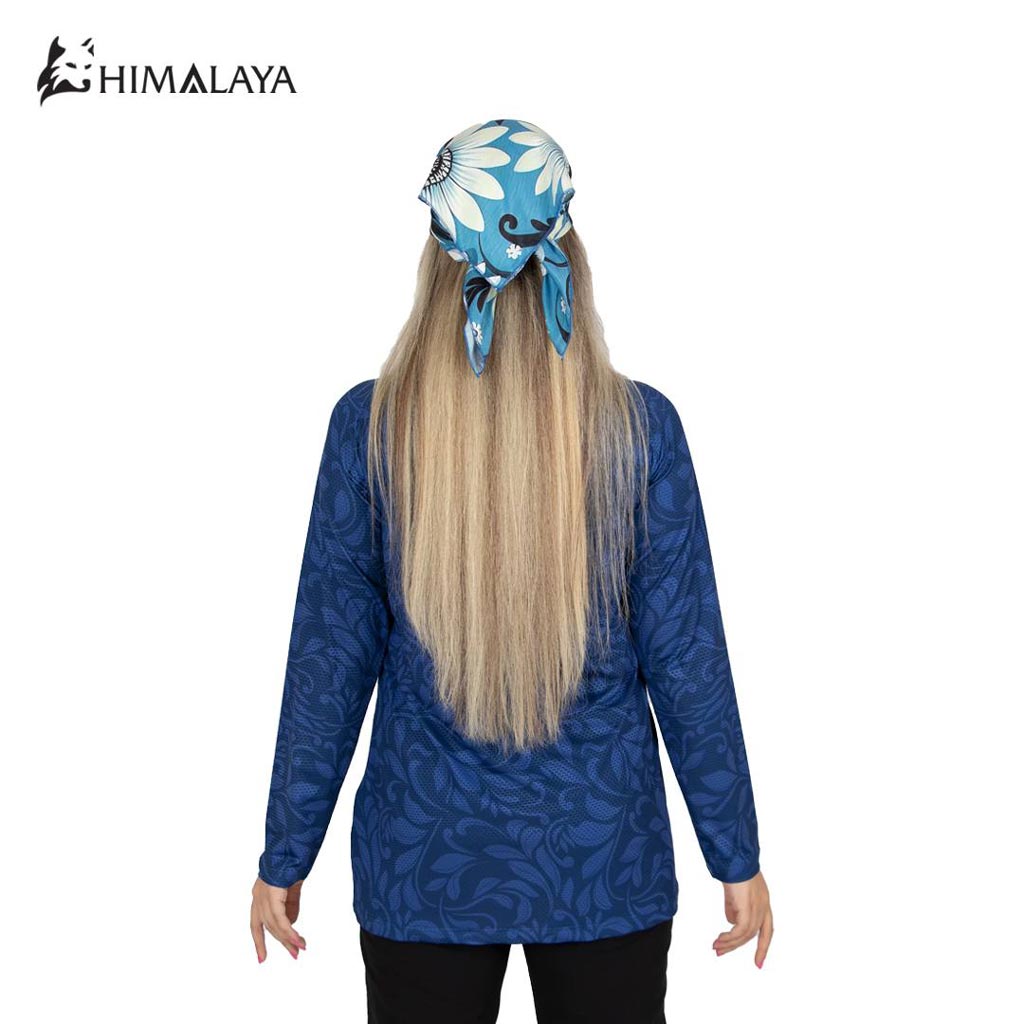 بلوز نیمزیپ دخترانه هیمالیا  طرح FloraWave کد CW36