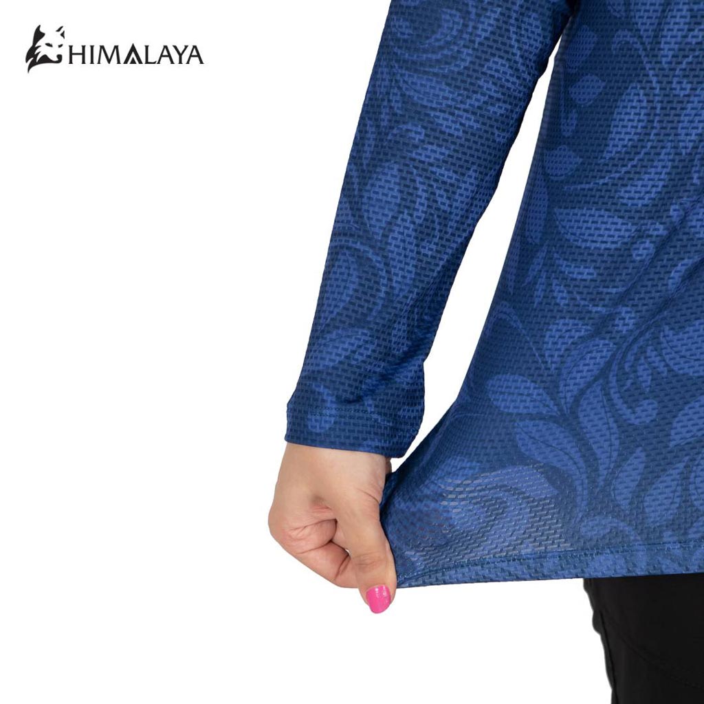 بلوز نیمزیپ دخترانه هیمالیا  طرح FloraWave کد CW36