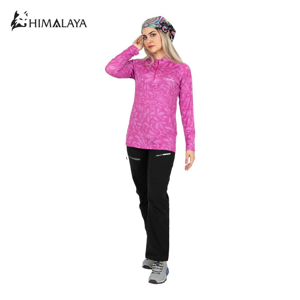 بلوز نیمزیپ دخترانه هیمالیا  طرح FloraWave کد CW36