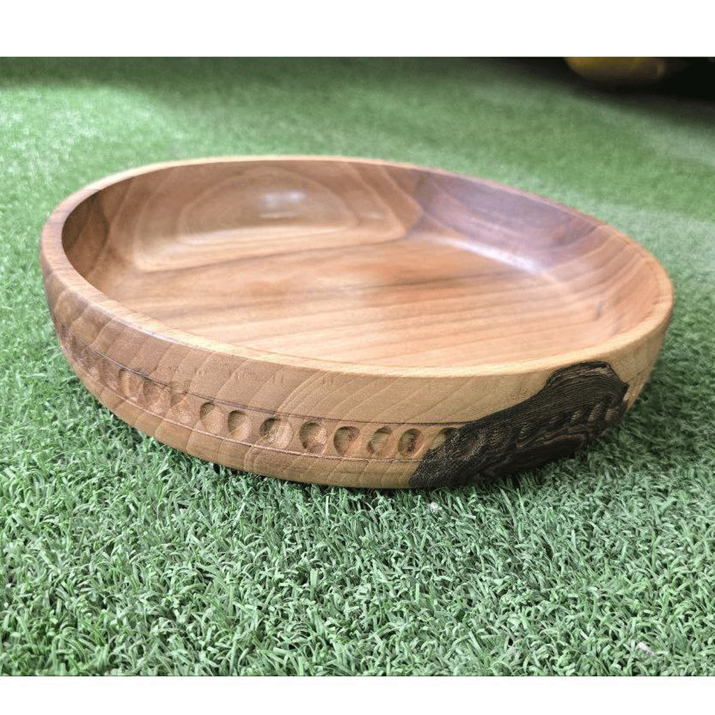 کاسه طرح انگشتی چوب گردو کد 9607