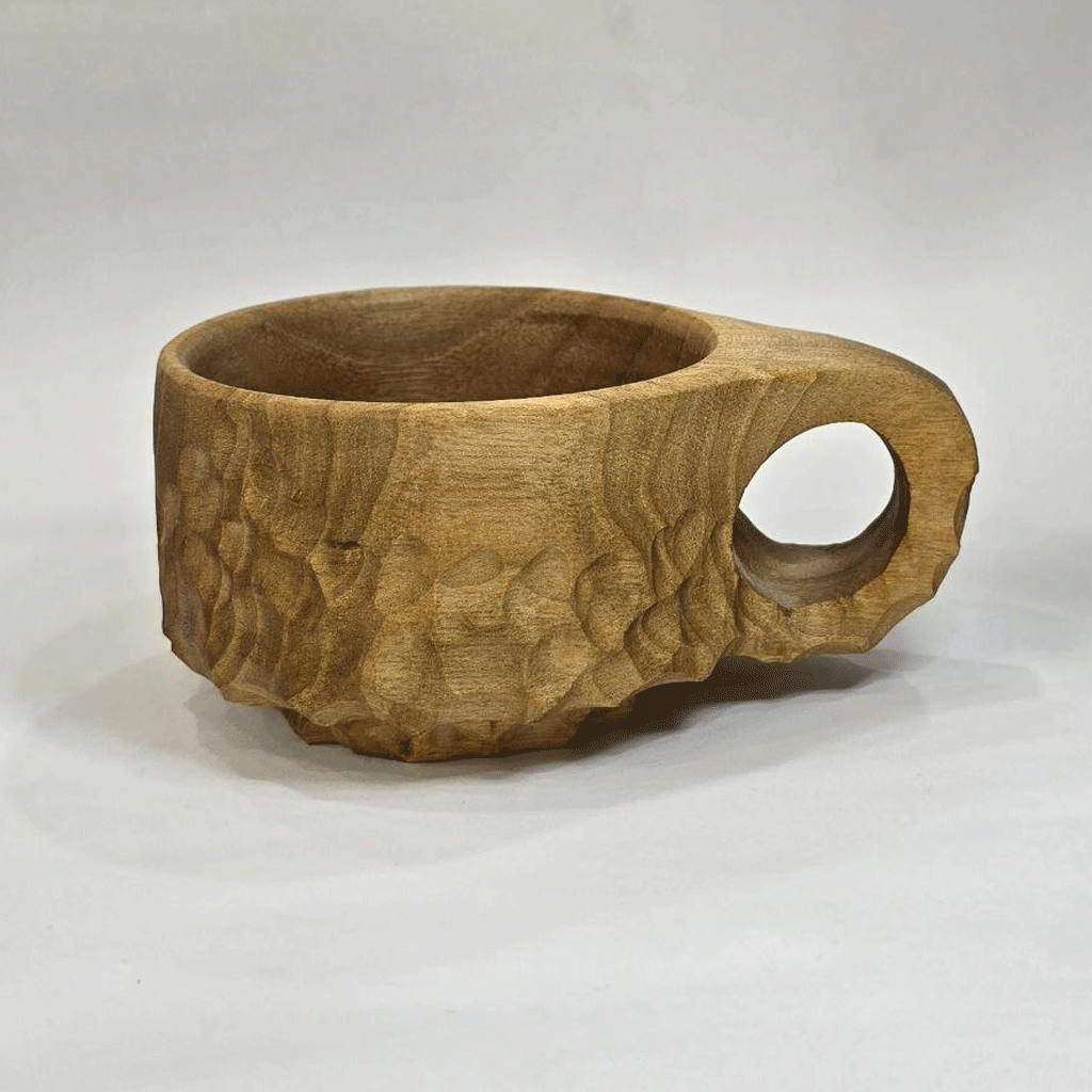 کوکسا طرح سنگچین چوبگردو (لیوان چوبی) کد 9809