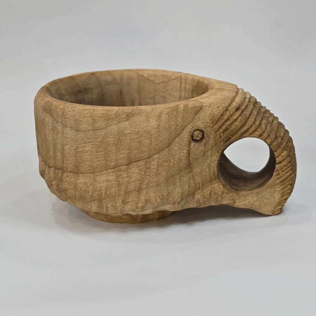 کوکسا طرح فیل چوب گردو( لیوان چوبی) کد 9807