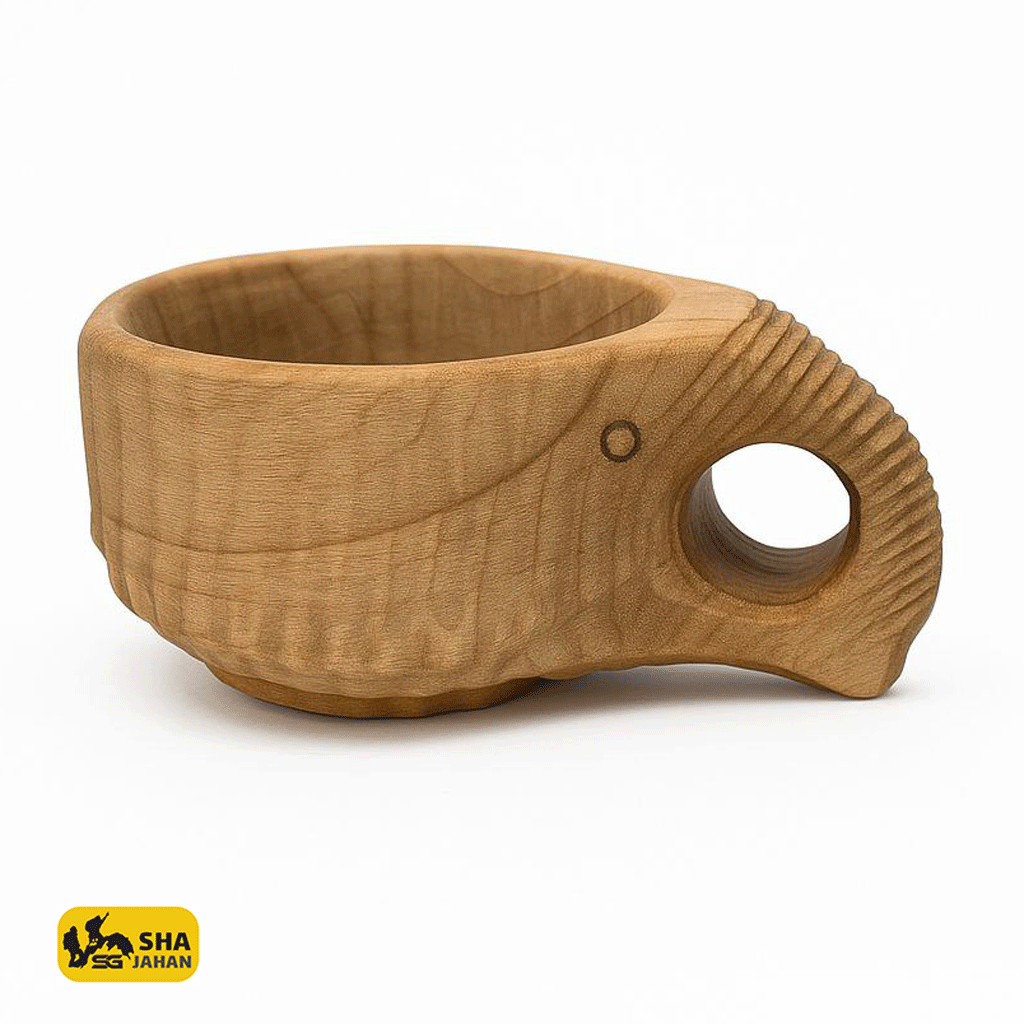 کوکسا طرح فیل چوب گردو( لیوان چوبی) کد 9807