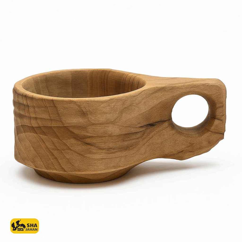 کوکسا طرح موج چوب گردو (لیوان چوبی) کد 9809