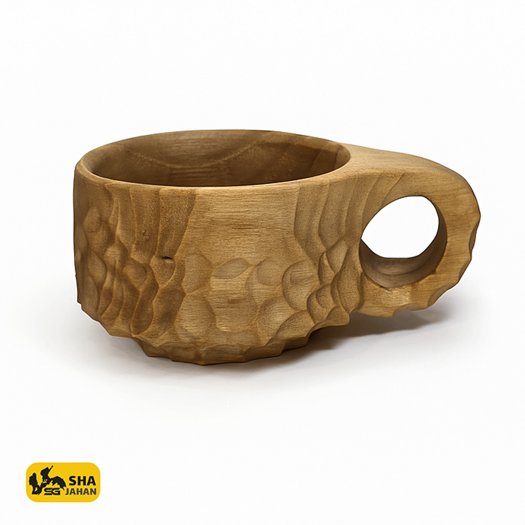 کوکسا طرح سنگچین چوبگردو (لیوان چوبی) کد 9809